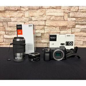 SONY Alpha Nex-6 Bundle TWO LENSES 16-55mm 55-210mm MINT like new CIB WORKING